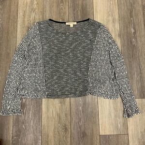 Painted threads cropped sweater 